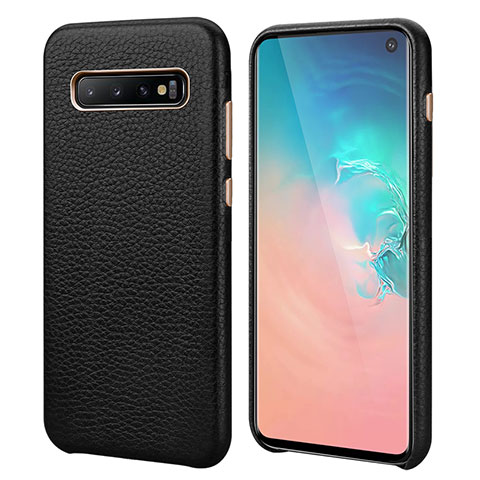 Custodia Lusso Pelle Cover P03 per Samsung Galaxy S10 5G Nero