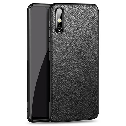 Custodia Lusso Pelle Cover per Huawei Enjoy 10e Nero