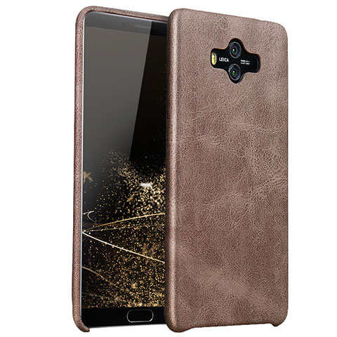 Custodia Lusso Pelle Cover per Huawei Mate 10 Marrone