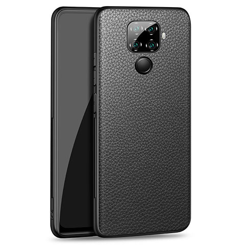 Custodia Lusso Pelle Cover per Huawei Nova 5z Nero