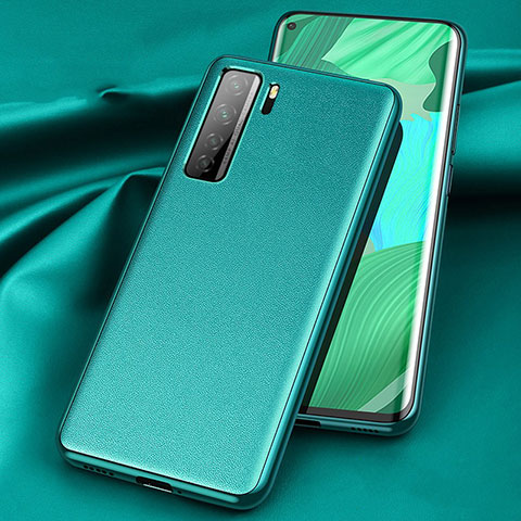 Custodia Lusso Pelle Cover per Huawei Nova 7 SE 5G Verde