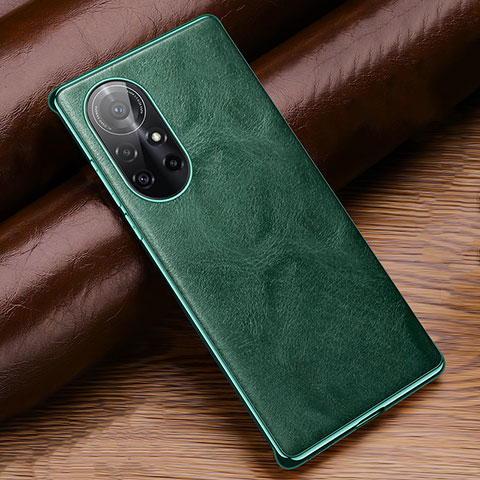 Custodia Lusso Pelle Cover per Huawei Nova 8 Pro 5G Verde