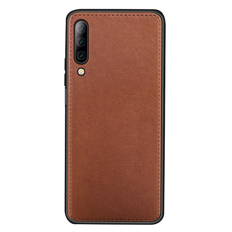 Custodia Lusso Pelle Cover per Huawei P Smart Pro (2019) Marrone