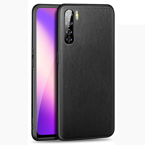 Custodia Lusso Pelle Cover per Oppo A91 Nero