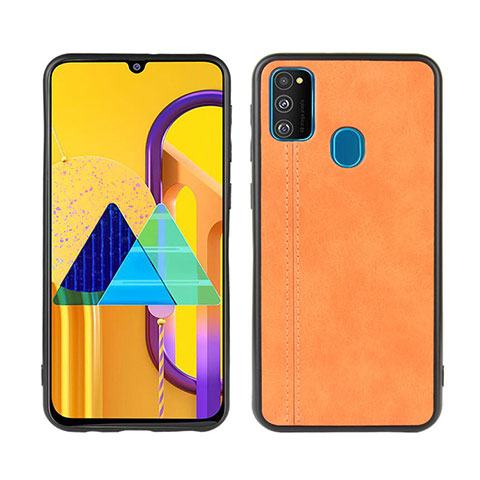 Custodia Lusso Pelle Cover per Samsung Galaxy M21 Arancione