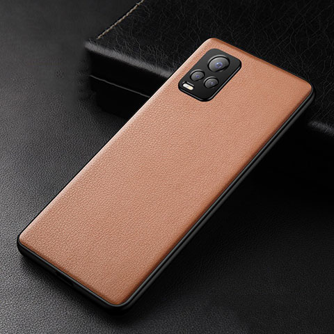 Custodia Lusso Pelle Cover per Vivo V20 Pro 5G Marrone