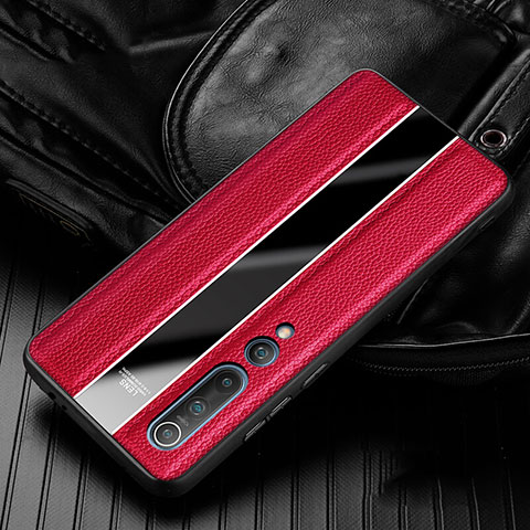 Custodia Lusso Pelle Cover per Xiaomi Mi 10 Rosso