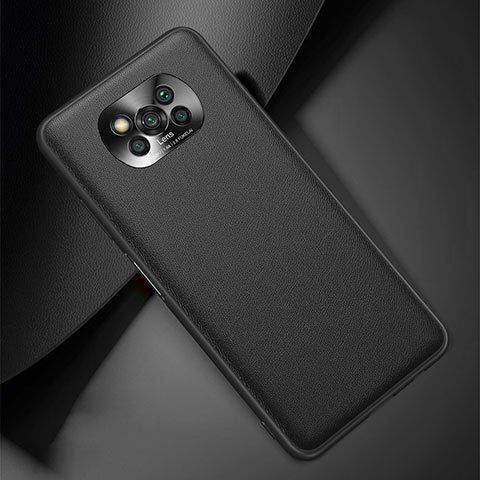 Custodia Lusso Pelle Cover per Xiaomi Poco X3 Nero