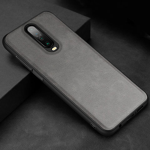 Custodia Lusso Pelle Cover per Xiaomi Redmi K30 5G Grigio