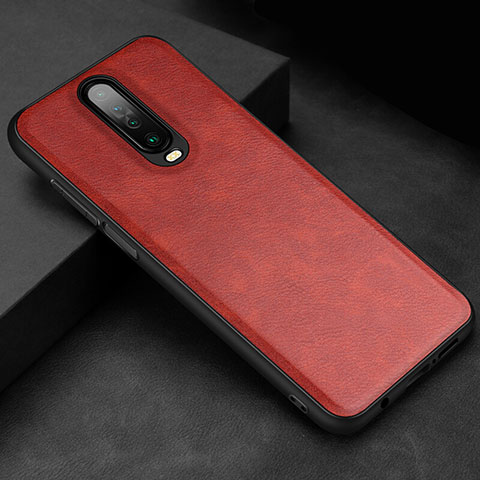 Custodia Lusso Pelle Cover per Xiaomi Redmi K30i 5G Rosso