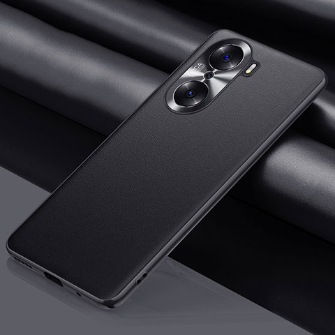 Custodia Lusso Pelle Cover QK1 per Huawei Honor 60 5G Nero