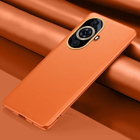 Custodia Lusso Pelle Cover QK1 per Huawei Nova 11 Ultra Arancione