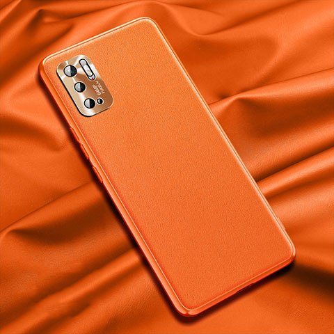 Custodia Lusso Pelle Cover QK1 per Xiaomi POCO M3 Pro 5G Arancione