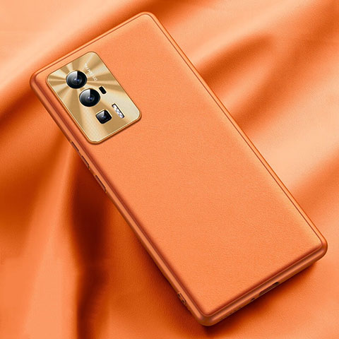 Custodia Lusso Pelle Cover QK1 per Xiaomi Redmi K60 5G Arancione