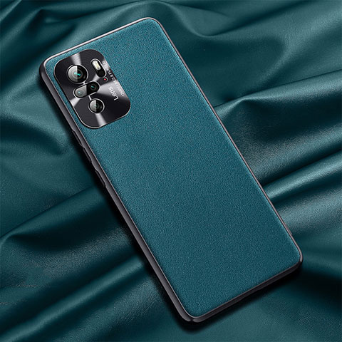 Custodia Lusso Pelle Cover QK1 per Xiaomi Redmi Note 10 4G Verde