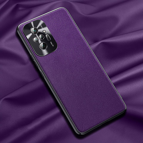 Custodia Lusso Pelle Cover QK1 per Xiaomi Redmi Note 10 Pro 4G Viola