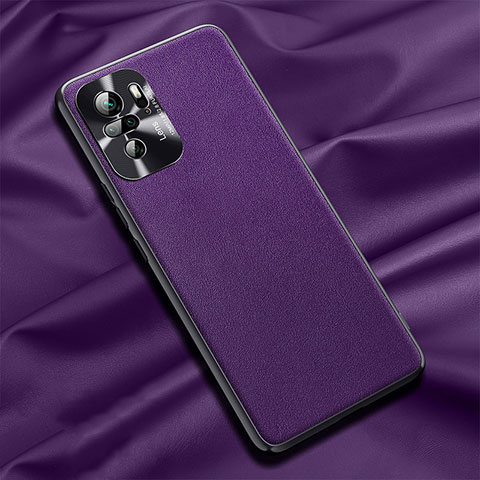 Custodia Lusso Pelle Cover QK1 per Xiaomi Redmi Note 10S 4G Viola