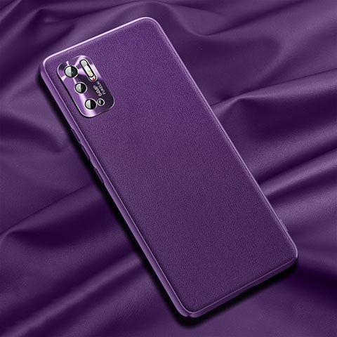 Custodia Lusso Pelle Cover QK1 per Xiaomi Redmi Note 10T 5G Viola