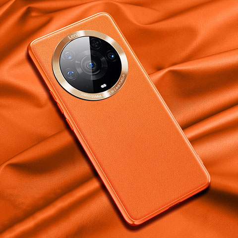 Custodia Lusso Pelle Cover QK2 per Huawei Honor Magic3 Pro+ Plus 5G Arancione