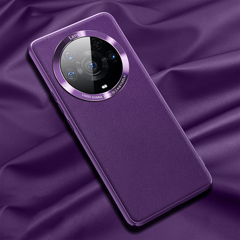 Custodia Lusso Pelle Cover QK2 per Huawei Honor Magic3 Pro+ Plus 5G Viola