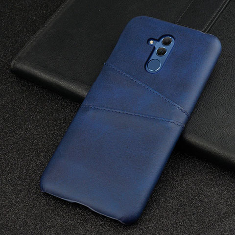 Custodia Lusso Pelle Cover R01 per Huawei Mate 20 Lite Blu