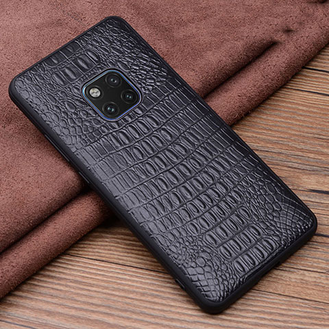 Custodia Lusso Pelle Cover R01 per Huawei Mate 20 Pro Nero