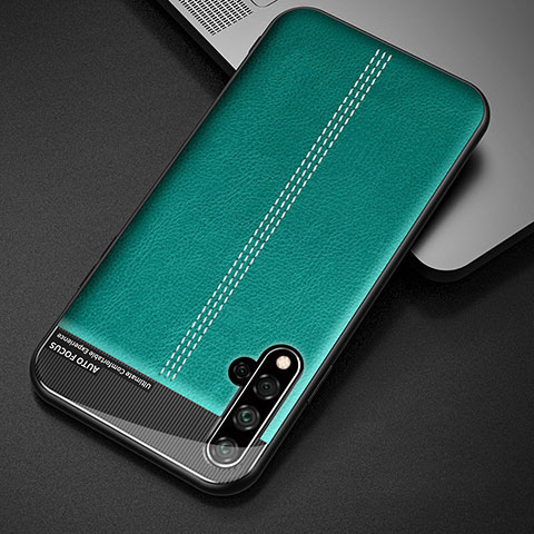 Custodia Lusso Pelle Cover R01 per Huawei Nova 5 Verde