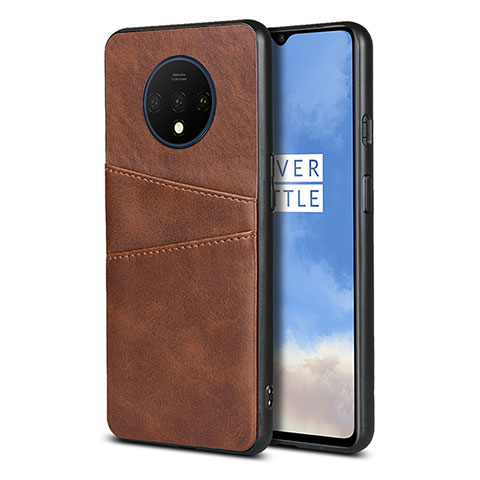 Custodia Lusso Pelle Cover R01 per OnePlus 7T Marrone