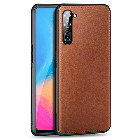 Custodia Lusso Pelle Cover R01 per Oppo K7 5G Marrone