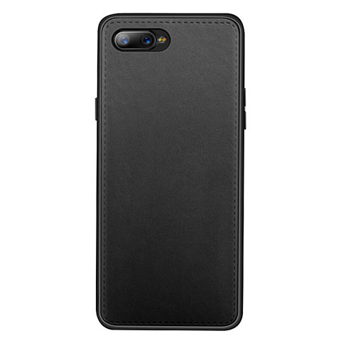 Custodia Lusso Pelle Cover R01 per Oppo R15X Nero