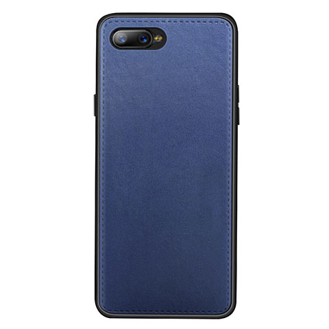 Custodia Lusso Pelle Cover R01 per Oppo R17 Neo Blu