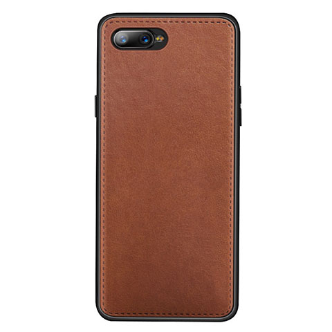 Custodia Lusso Pelle Cover R01 per Oppo RX17 Neo Arancione