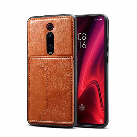 Custodia Lusso Pelle Cover R01 per Xiaomi Mi 9T Arancione