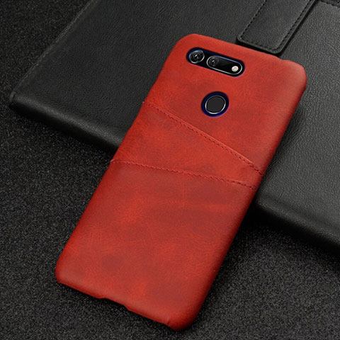 Custodia Lusso Pelle Cover R02 per Huawei Honor V20 Rosso