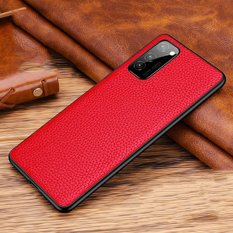 Custodia Lusso Pelle Cover R02 per Huawei Honor View 30 5G Rosso