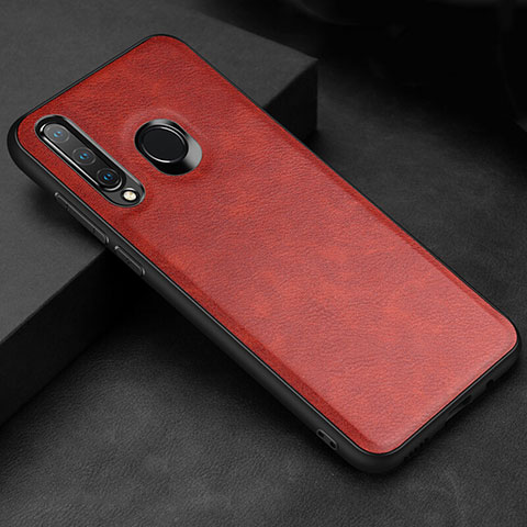 Custodia Lusso Pelle Cover R02 per Huawei Nova 4e Rosso