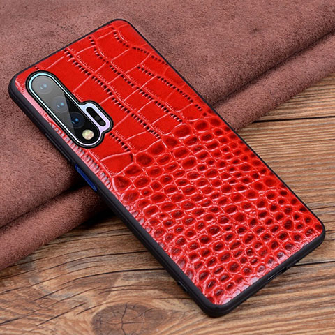 Custodia Lusso Pelle Cover R02 per Huawei Nova 6 5G Rosso