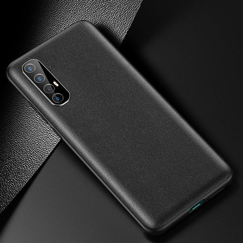 Custodia Lusso Pelle Cover R02 per Oppo Find X2 Neo Nero