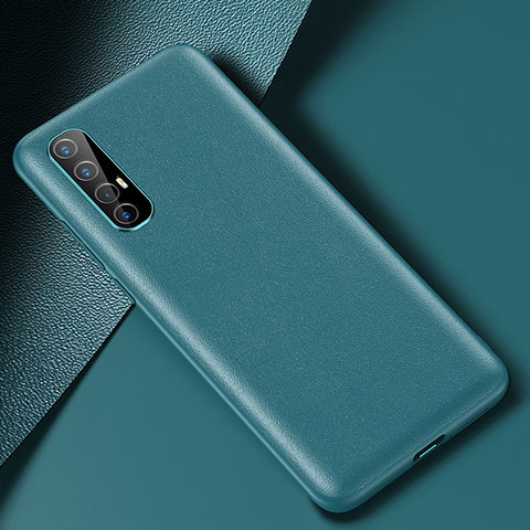 Custodia Lusso Pelle Cover R02 per Oppo Find X2 Neo Verde