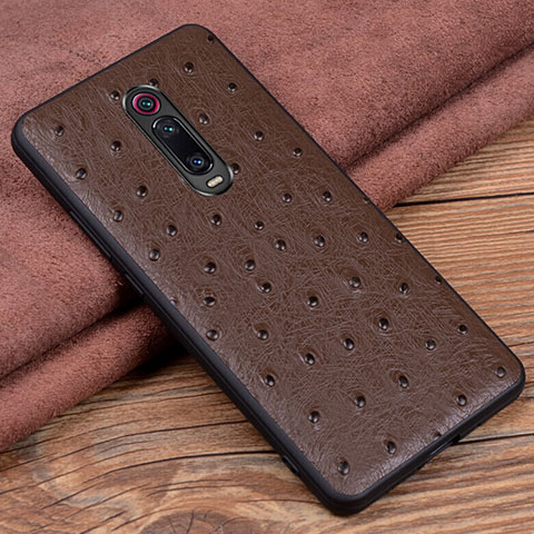 Custodia Lusso Pelle Cover R02 per Xiaomi Mi 9T Marrone