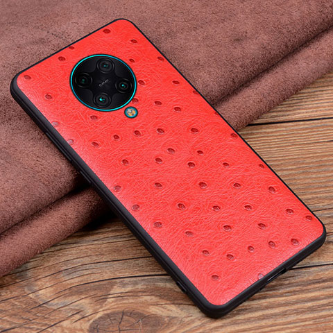 Custodia Lusso Pelle Cover R02 per Xiaomi Poco F2 Pro Rosso