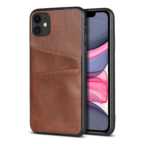 Custodia Lusso Pelle Cover R03 per Apple iPhone 11 Marrone