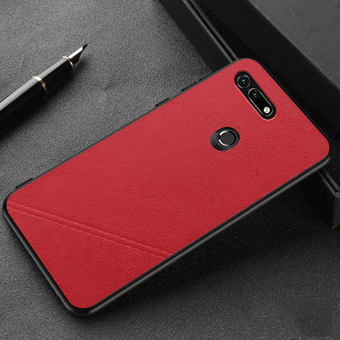 Custodia Lusso Pelle Cover R03 per Huawei Honor View 20 Rosso