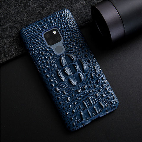 Custodia Lusso Pelle Cover R03 per Huawei Mate 20 Blu