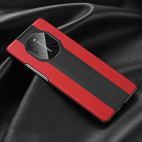 Custodia Lusso Pelle Cover R03 per Huawei Mate 40 Pro Rosso