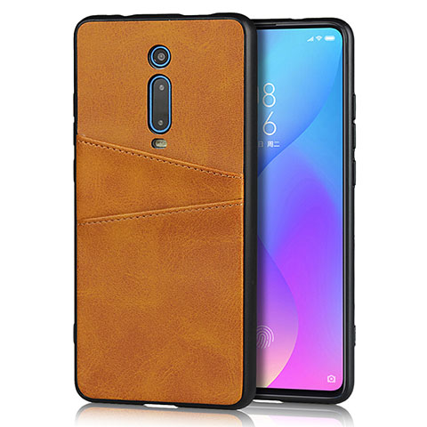 Custodia Lusso Pelle Cover R03 per Xiaomi Redmi K20 Arancione