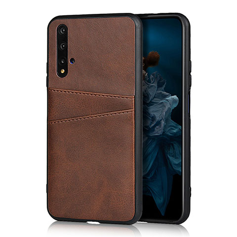 Custodia Lusso Pelle Cover R04 per Huawei Honor 20 Marrone