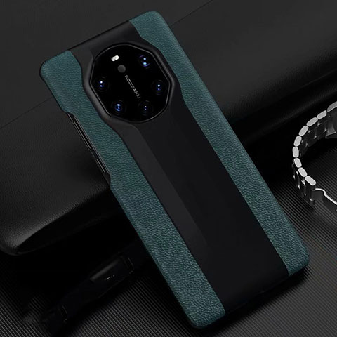 Custodia Lusso Pelle Cover R04 per Huawei Mate 40 RS Verde Notte