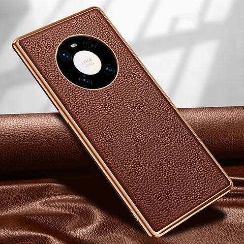 Custodia Lusso Pelle Cover R04 per Huawei Mate 40E Pro 4G Marrone