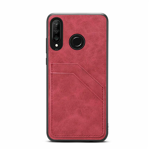 Custodia Lusso Pelle Cover R04 per Huawei Nova 4e Rosso